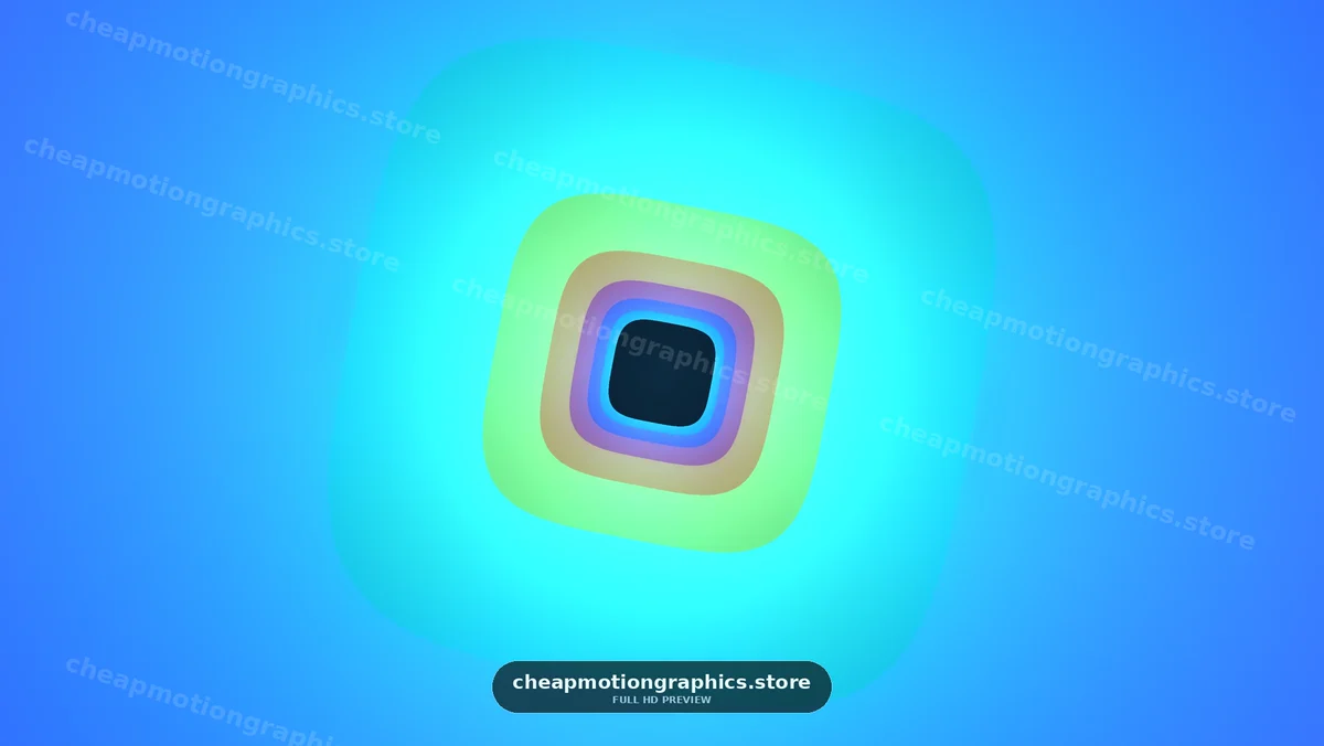 Colorful abstract shapes with gradients on a bright background