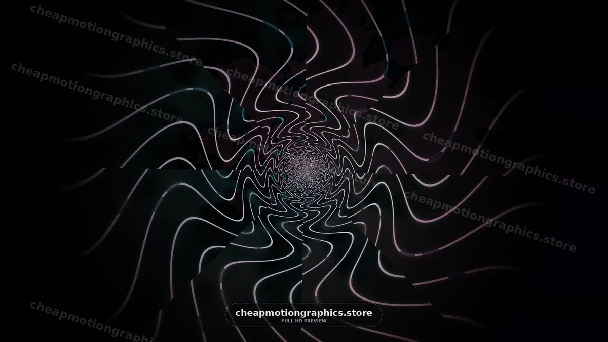Abstract Neon Spiral Tunnel