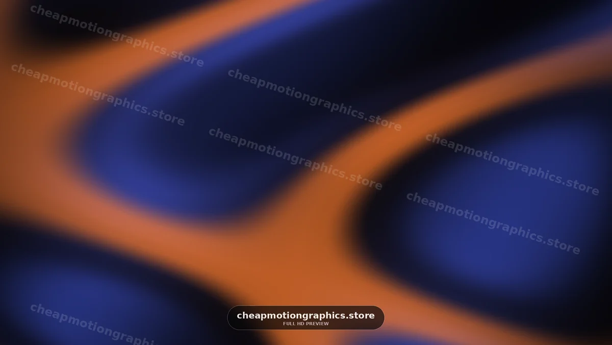 Abstract Orange and Blue Flowing Shapes