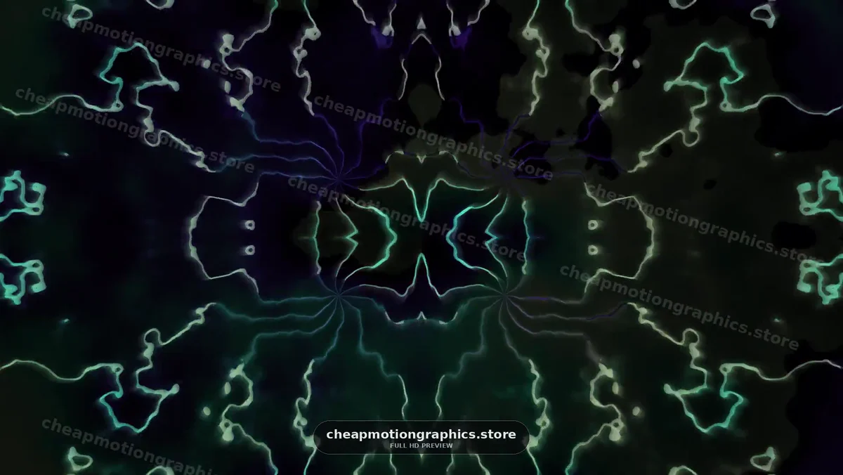 Glowing Symmetrical Neon Abstract Pattern