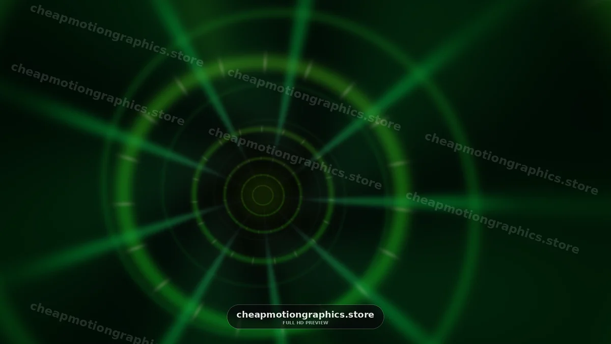 Visual of green spiral pattern with lines in motion