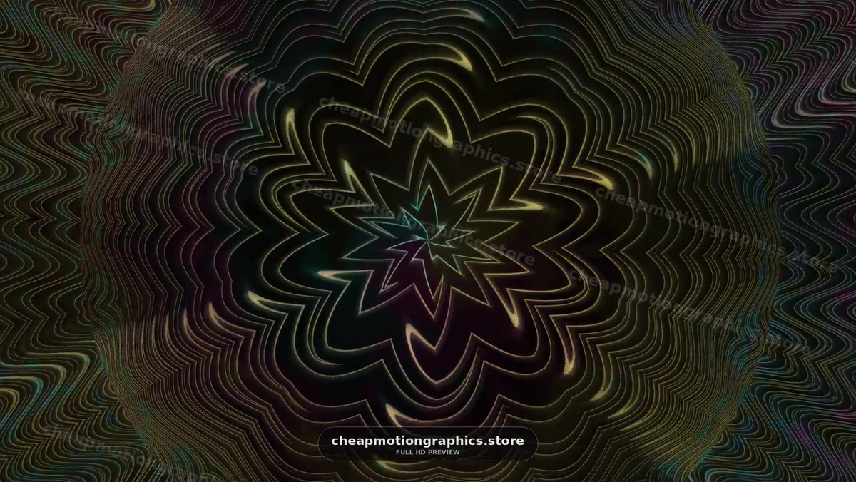Abstract Neon Starburst Line Pattern