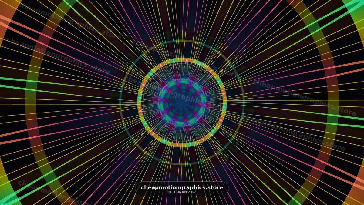 Colorful Radial Abstract Light Pattern