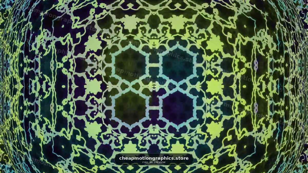 Neon Symmetrical Abstract Pattern