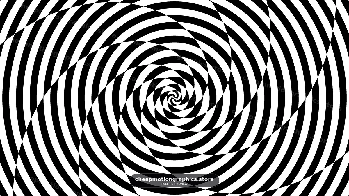 Black and White Hypnotic Spiral Pattern