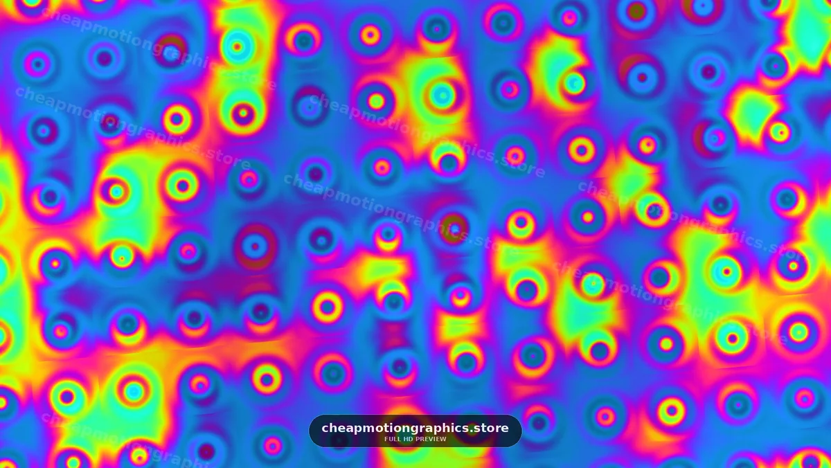 Colorful abstract geometric pattern with circles and swirls