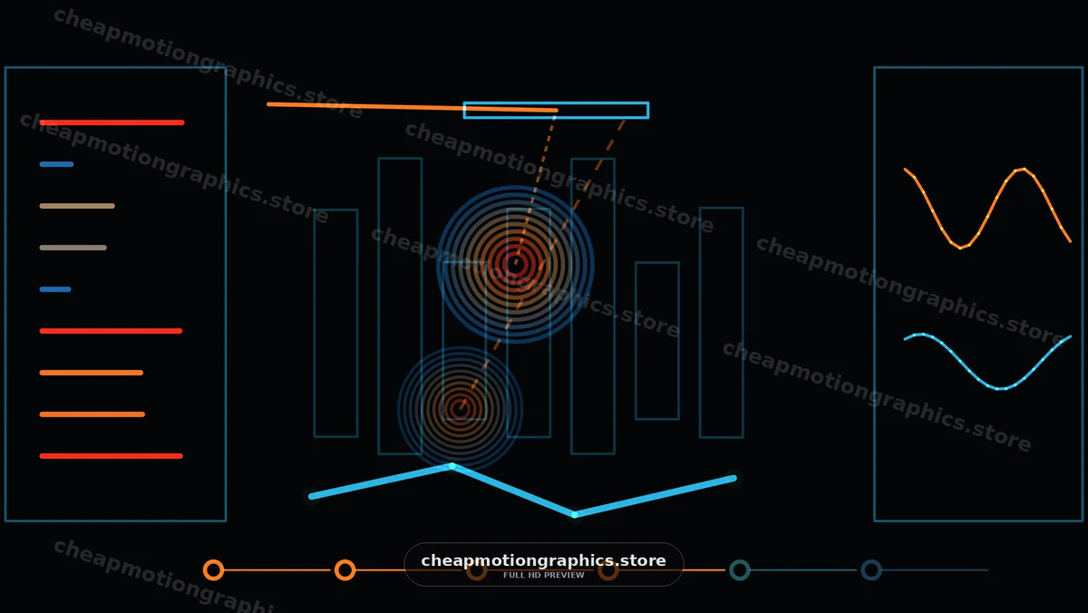 Neon Data Analytics Dashboard Animation