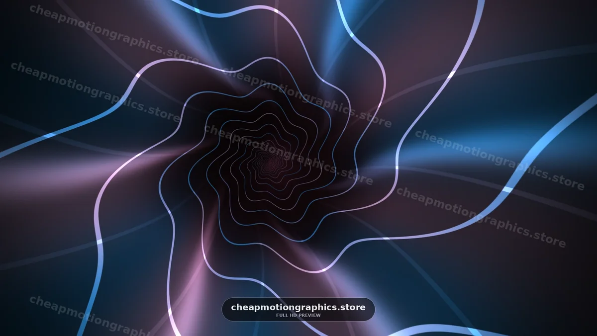 Abstract Blue and Purple Organic Light Waves