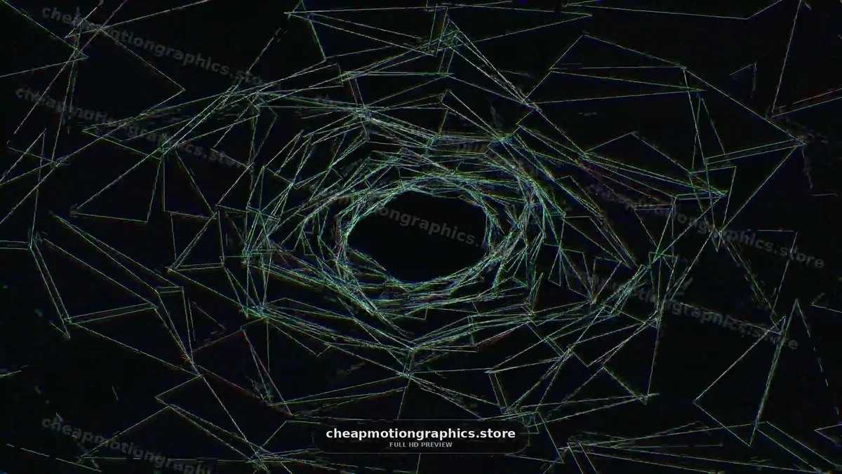 Abstract Neon Geometric Tunnel