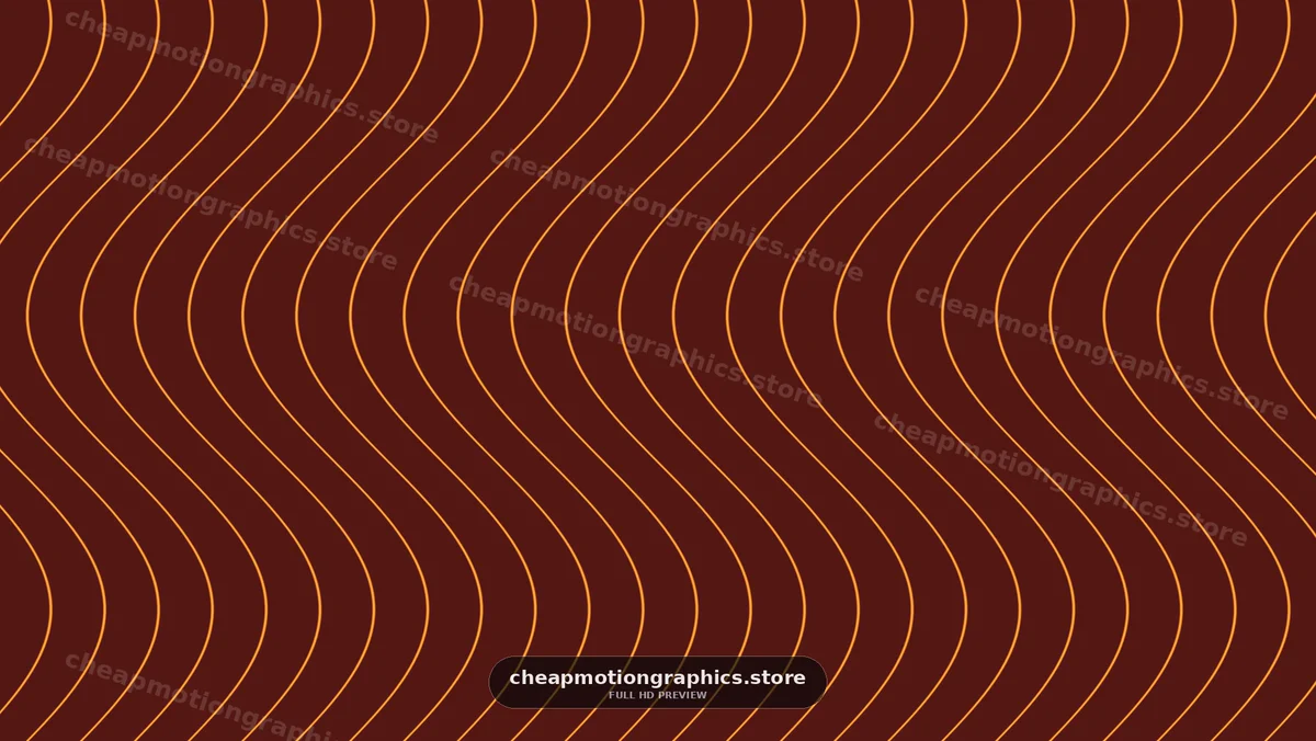 Golden Wavy Lines on Dark Brown Background