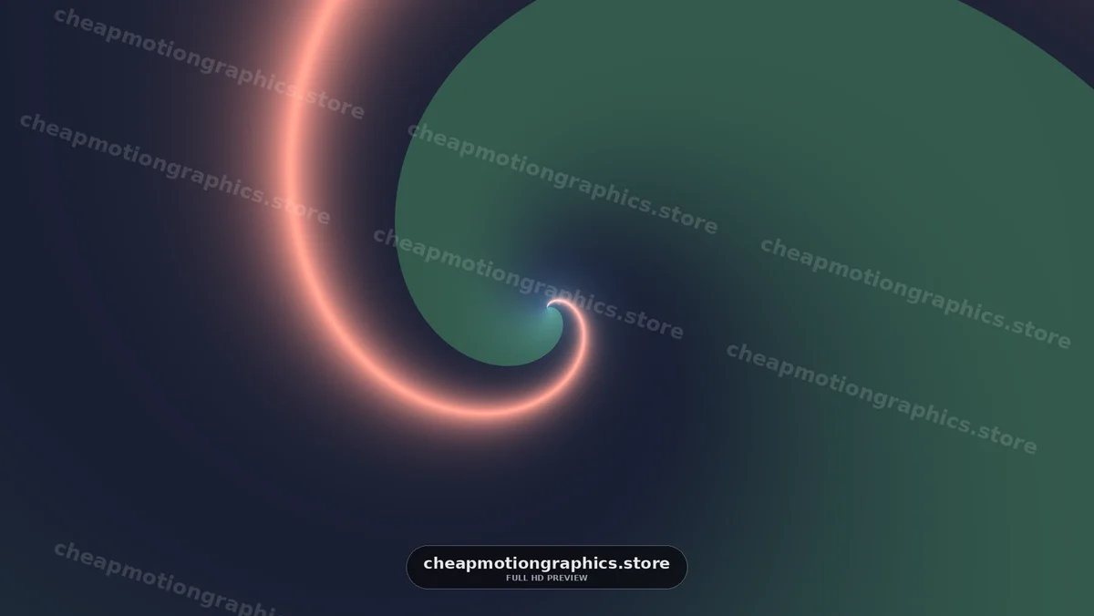 Swirling neon light pattern in dark space creates visual effect