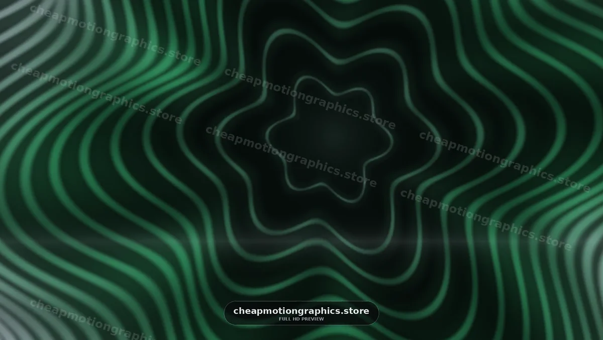Abstract Green Wavy Line Pattern
