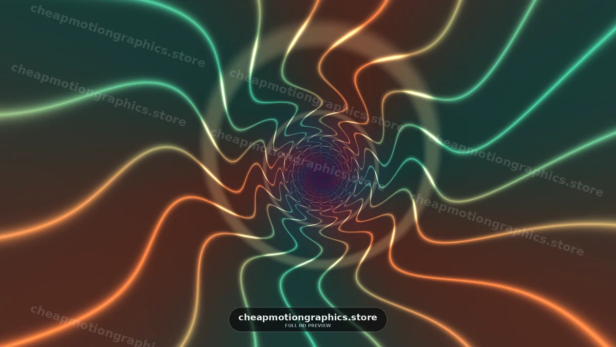 Colorful swirling abstract tunnel with light trails