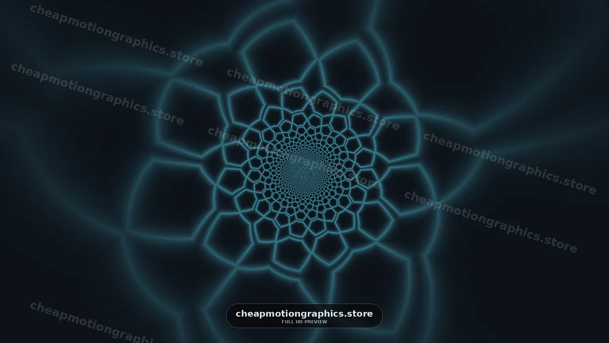 Glowing Blue Geometric Spiral Pattern