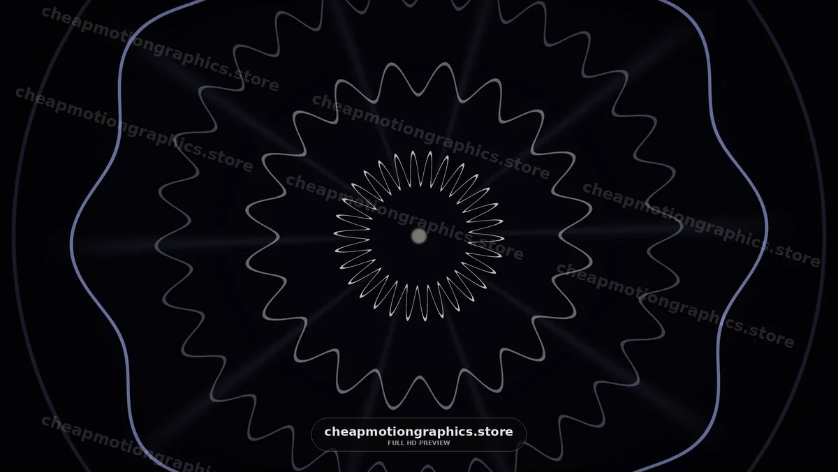 Abstract Radial Waves on Dark Background
