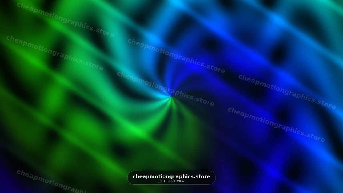 Abstract Blue and Green Radiant Light Waves