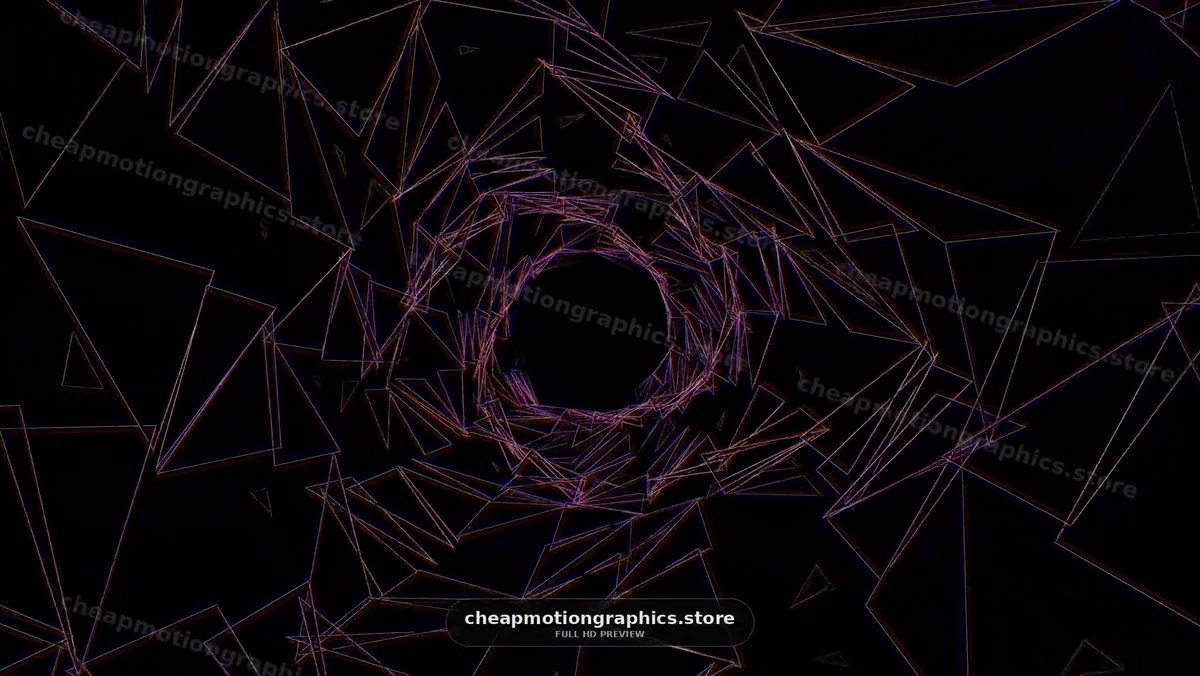 Abstract Neon Geometric Lines Forming a Spiral