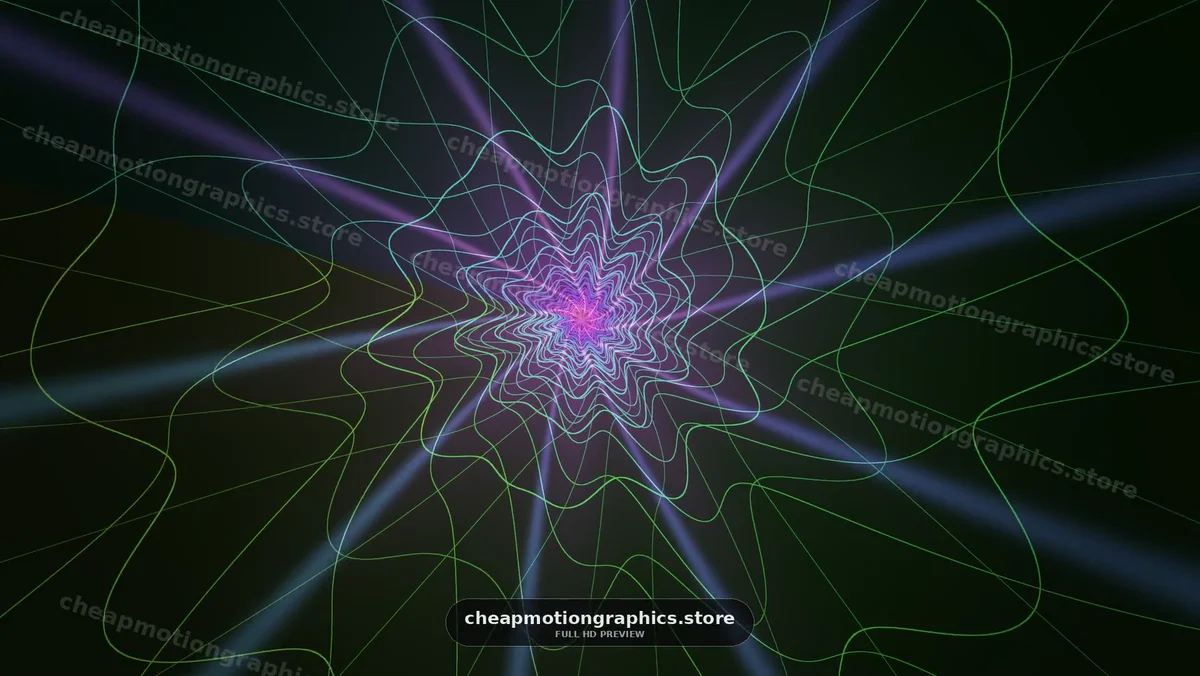 Glowing Abstract Neon Line Pattern