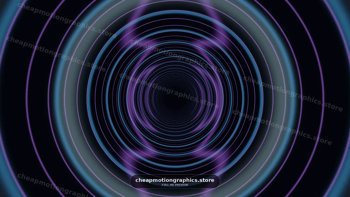 Glowing Purple and Blue Concentric Rings