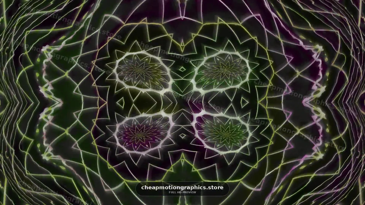 Neon Geometric Mandala Animation