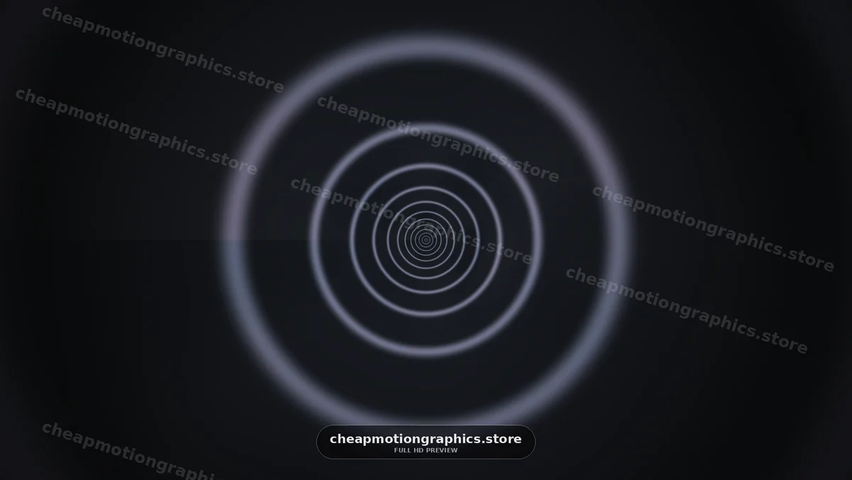 Spiral pattern in dark background with concentric circles
