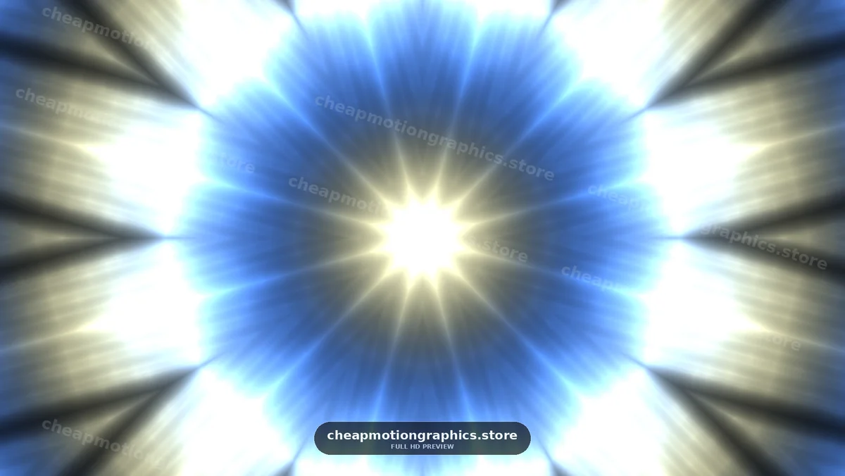 Bright colorful light pattern with abstract flower shape