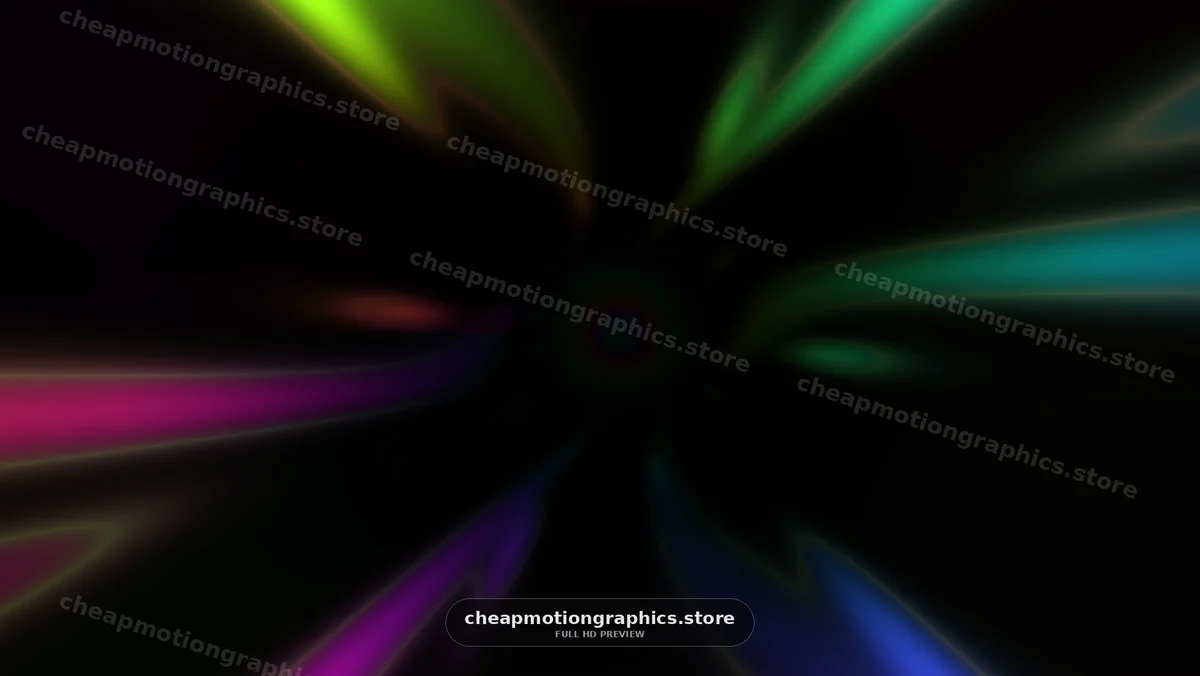Colorful Light Trails on Black Background
