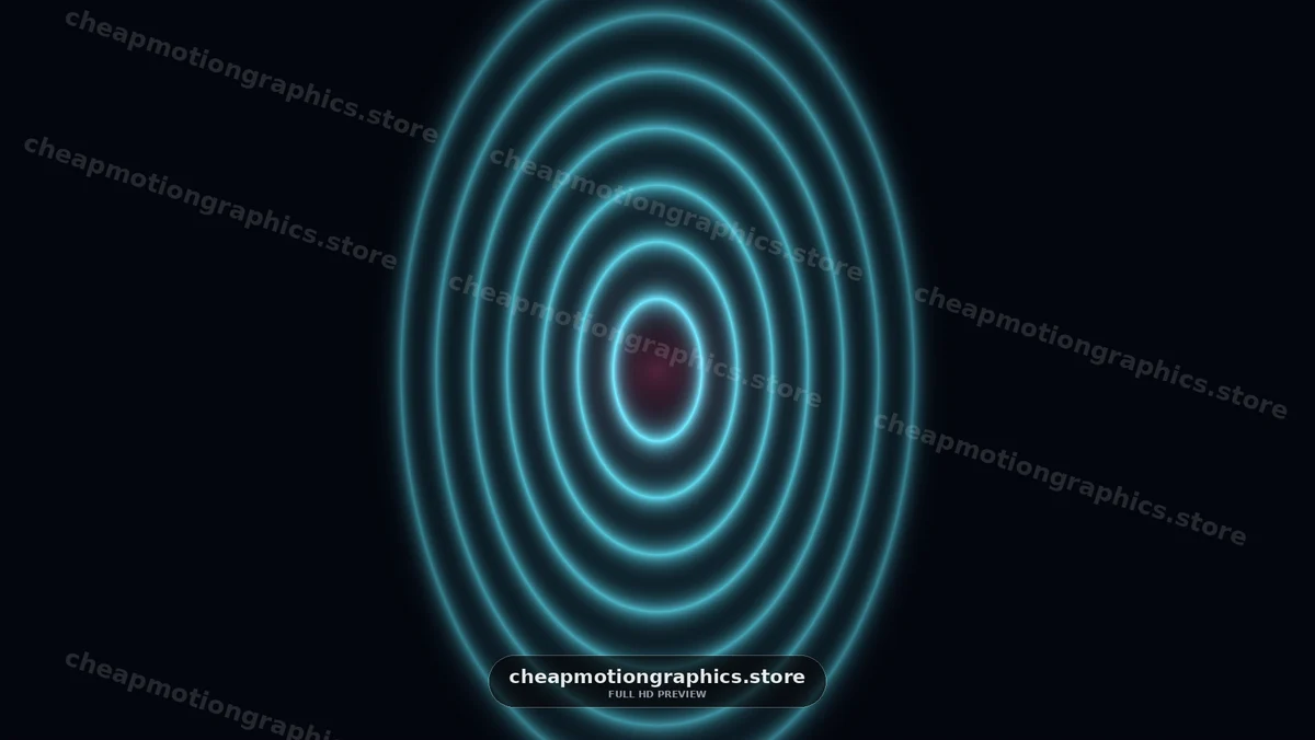 Circular light patterns create a visual effect on dark