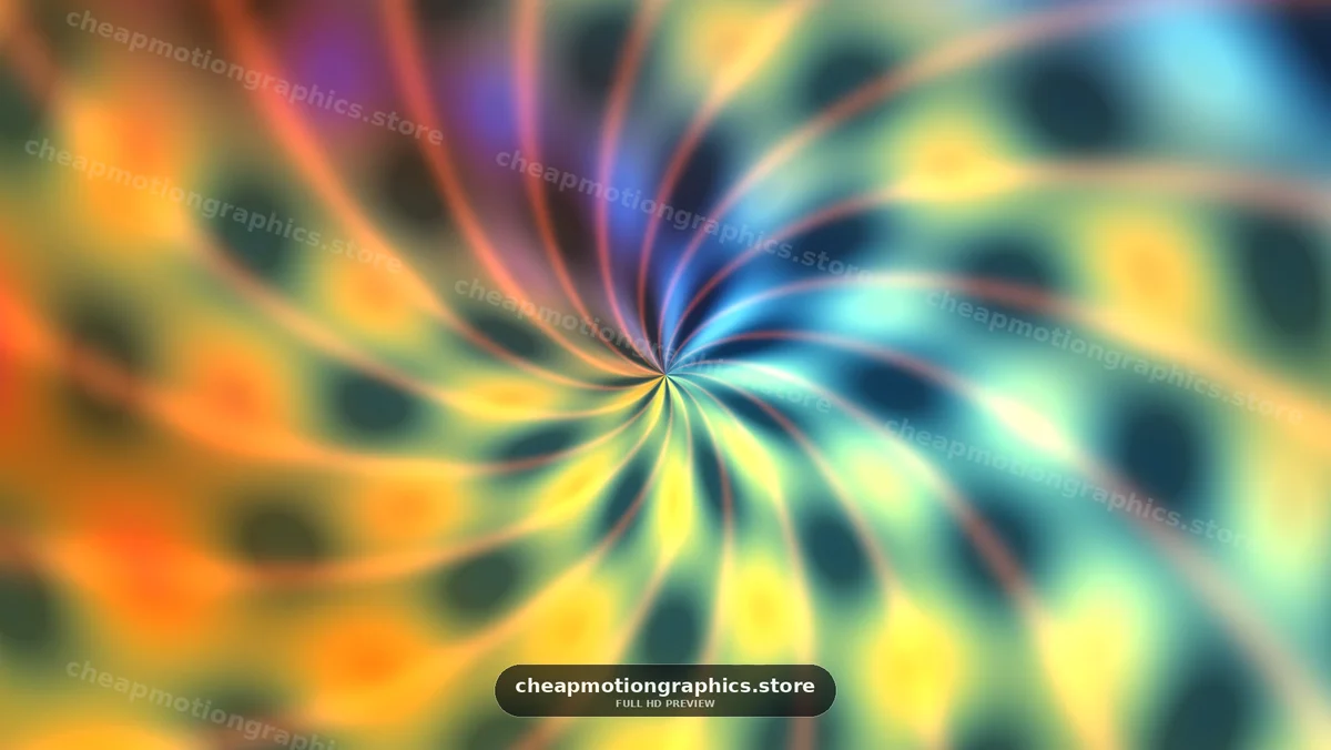 Colorful spiral pattern in vibrant hues with soft motion