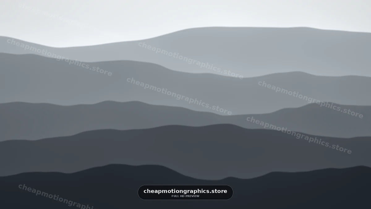 Gray mountain layers with soft shadows and smooth gradients