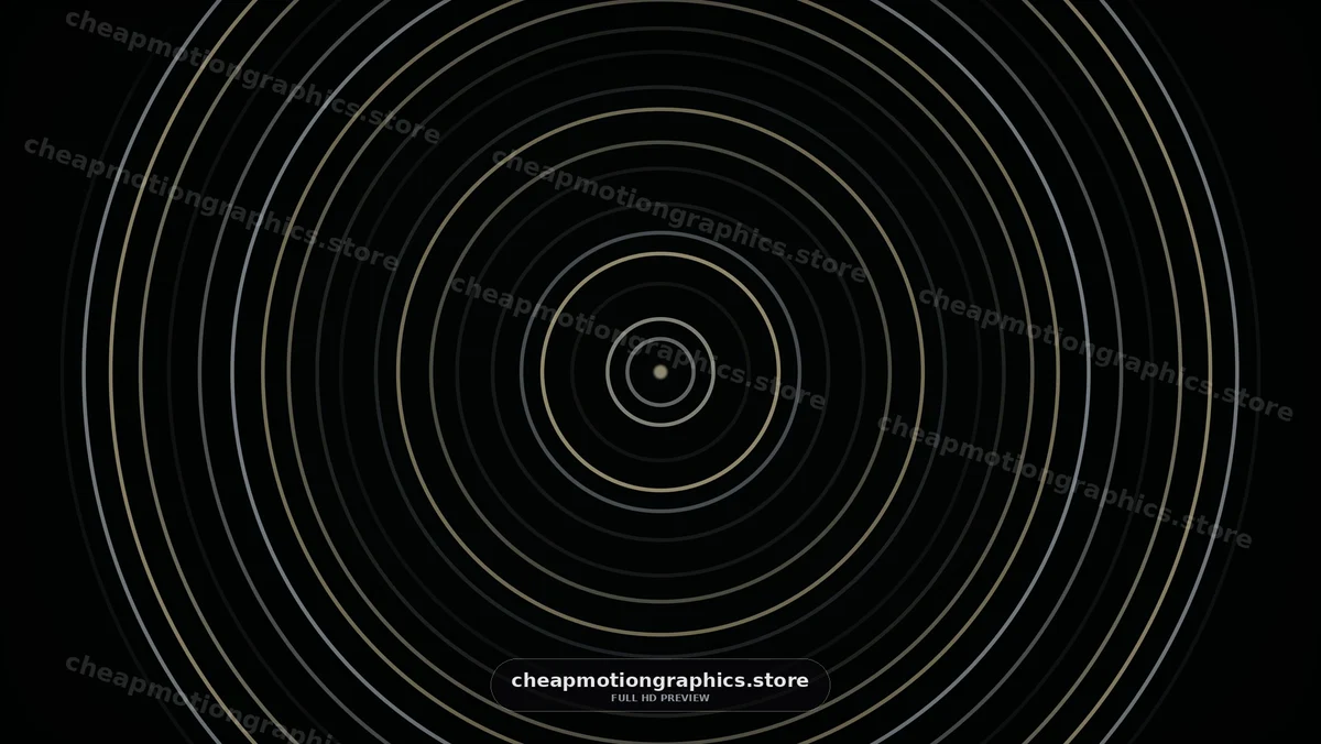 Concentric Rings Radiating Around Central Light