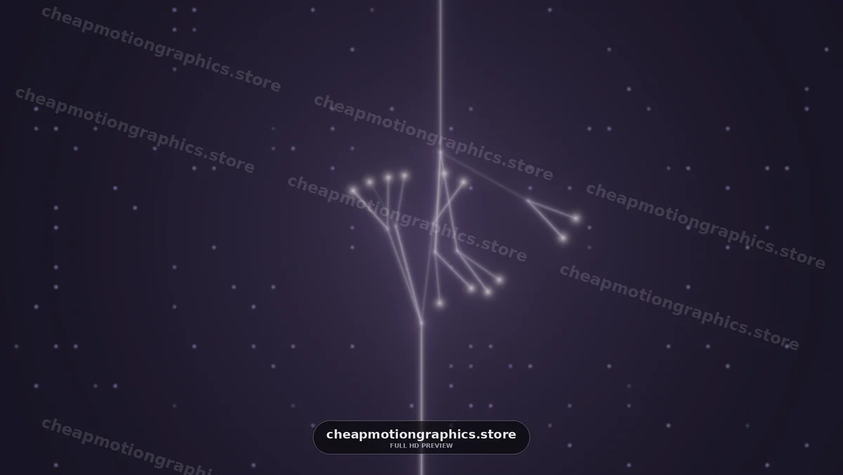 Abstract geometric lines move and form shapes in dark space