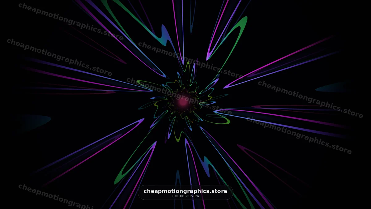 Colorful Abstract Radial Light Burst