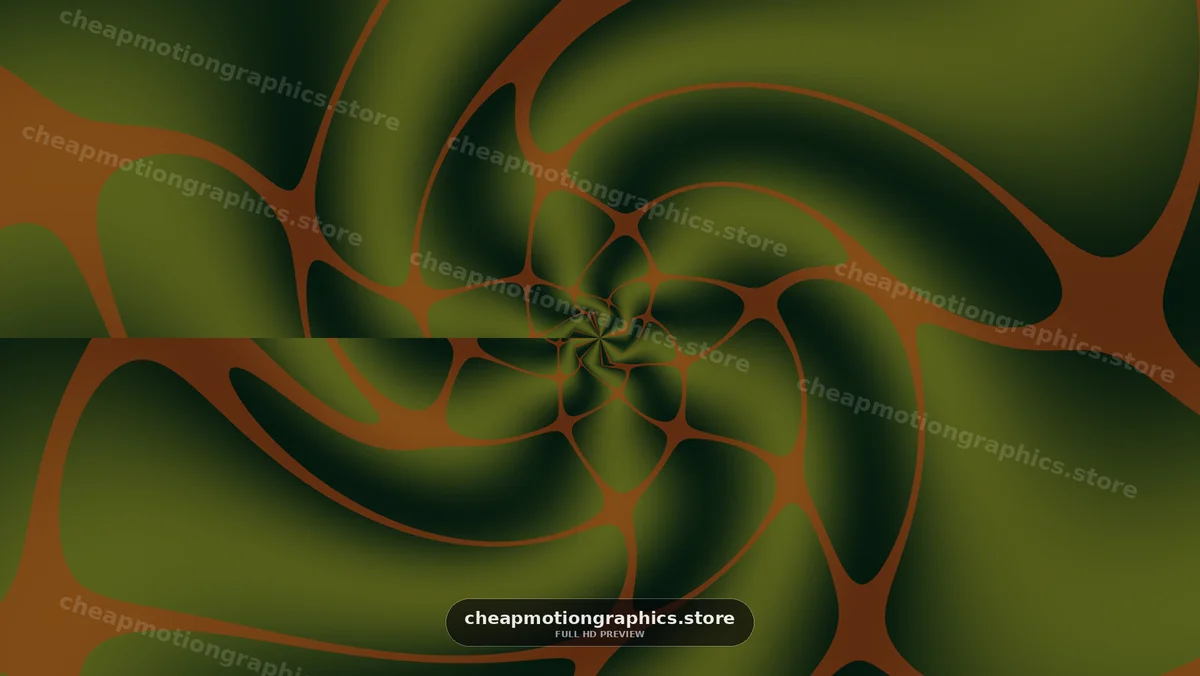 Abstract Green and Orange Spiral Pattern