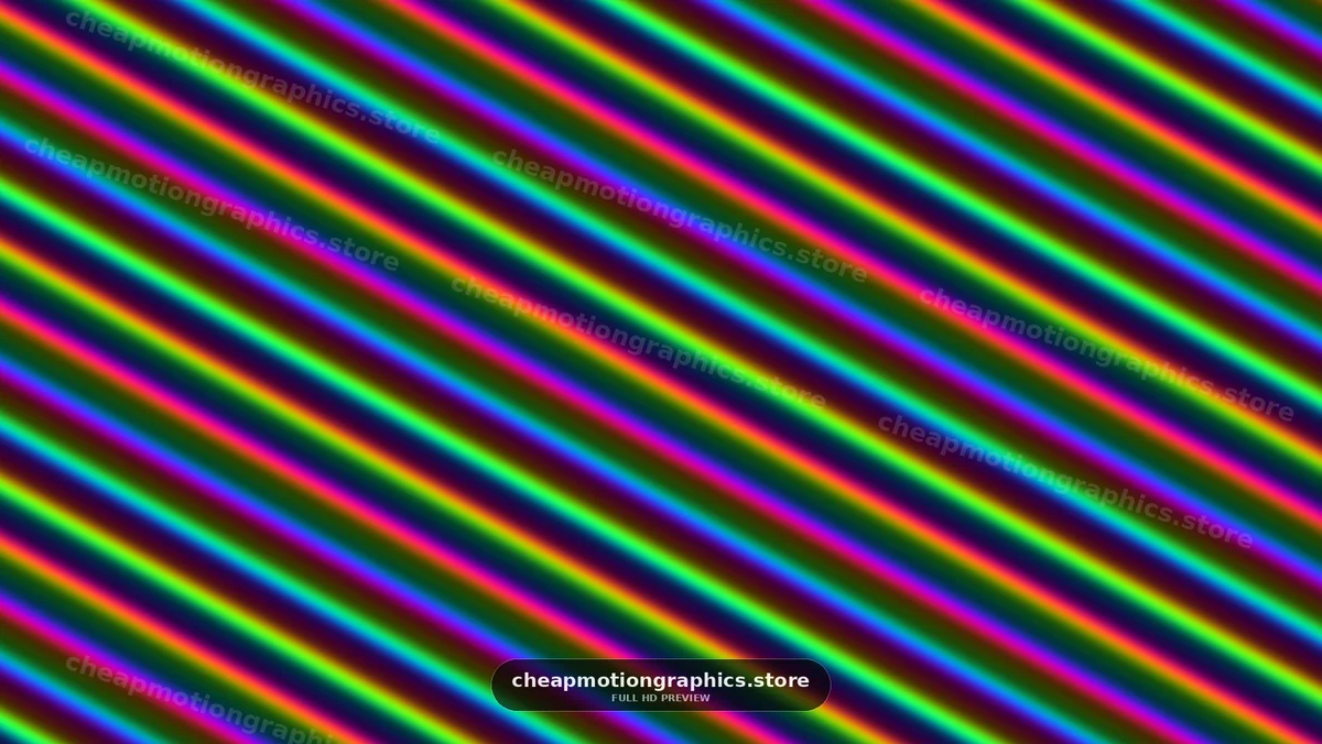 Colorful diagonal lines create a vibrant pattern on a dark background