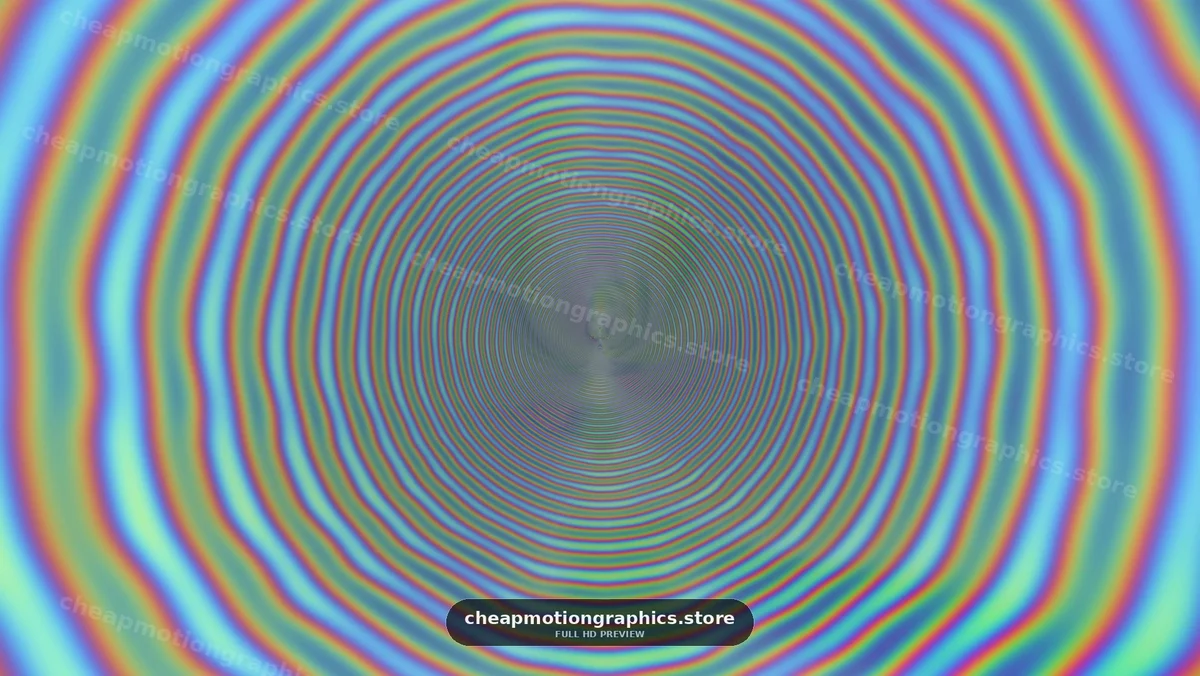 Vibrant Concentric Rainbow Waves