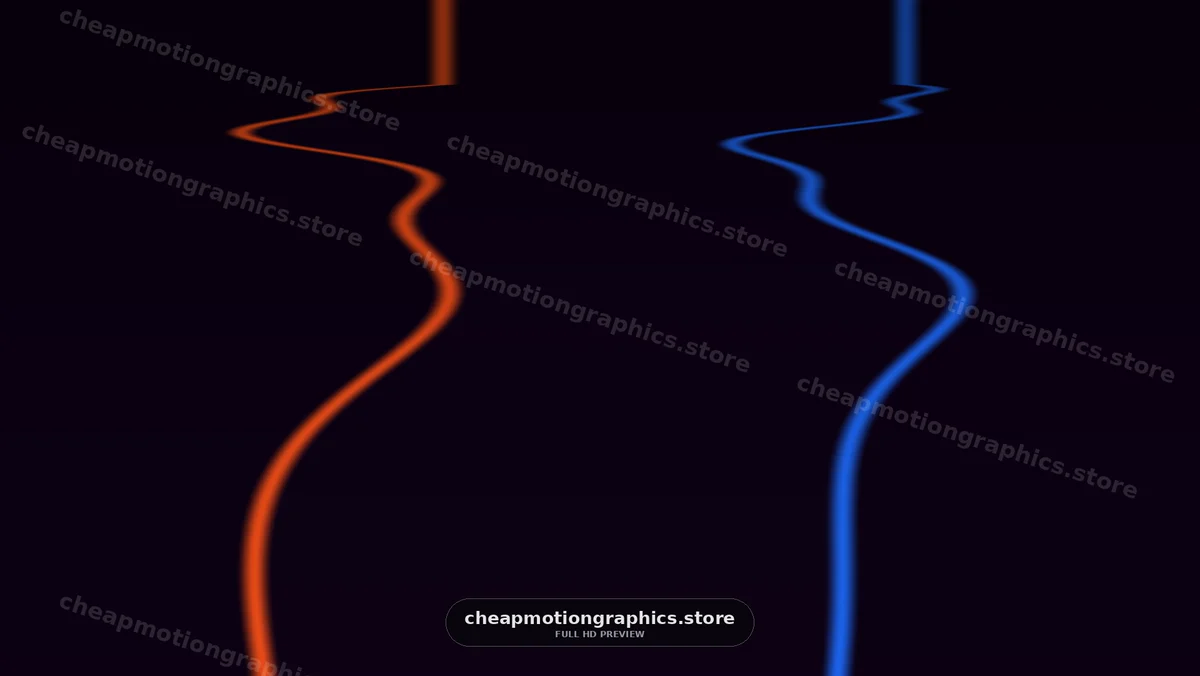 Dynamic lines in contrasting colors on dark background
