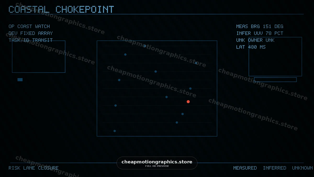 Coastal chokepoint analysis on control screen