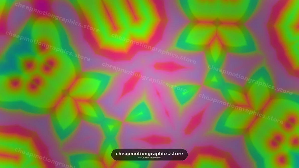 Colorful kaleidoscope pattern with vibrant shapes and hues