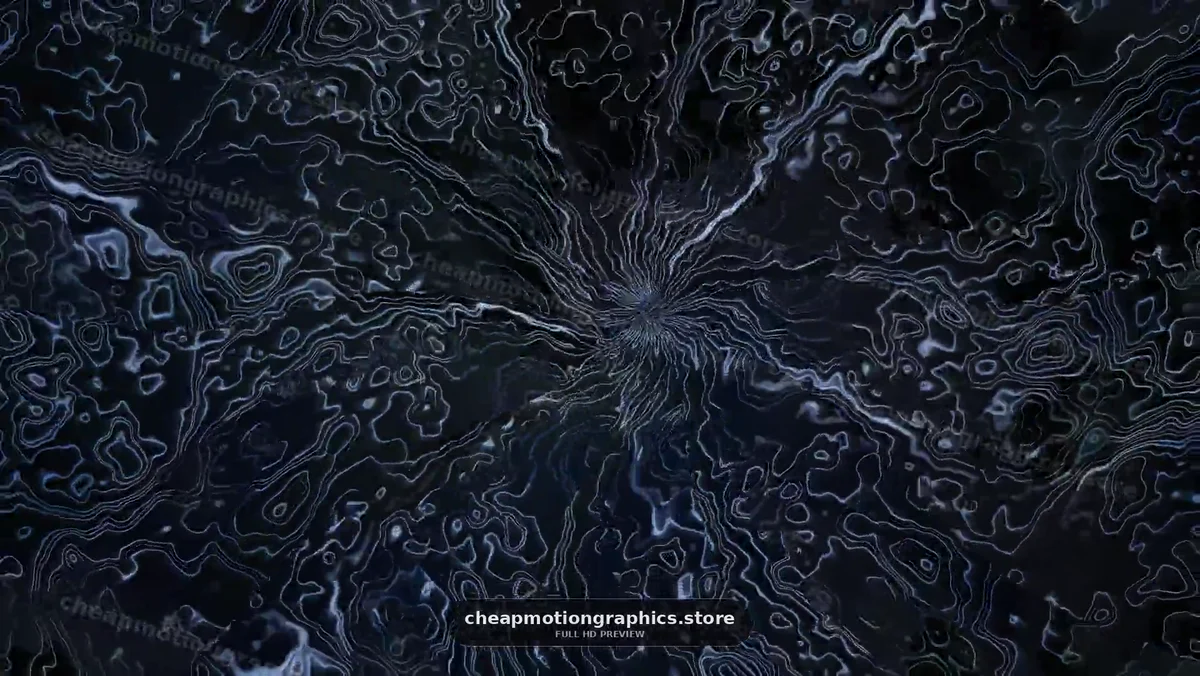 Dark Blue Abstract Contour Line Pattern