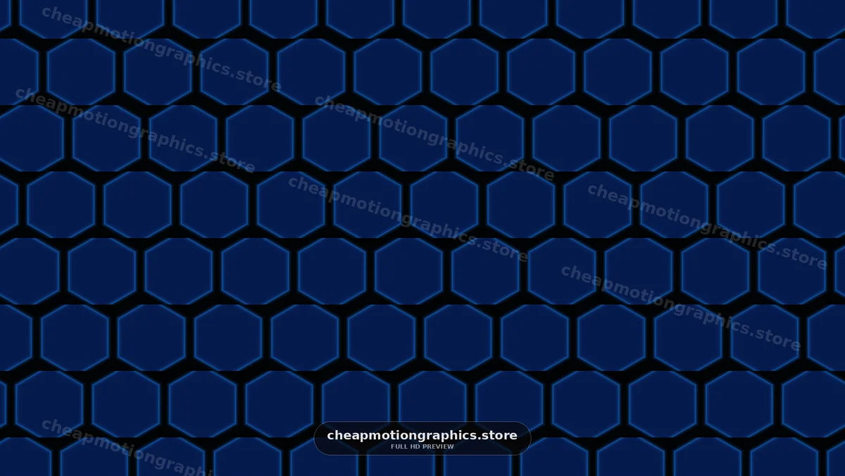Hexagonal pattern on a dark surface