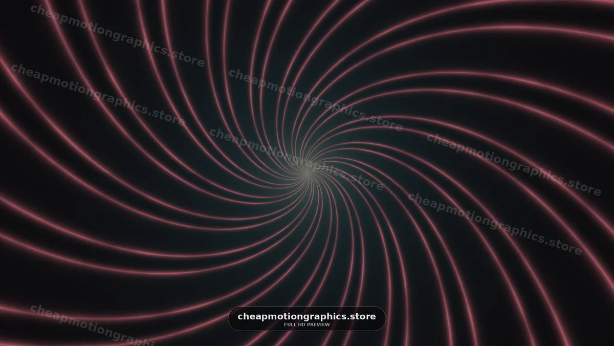 Pink Neon Spiral Lines on Dark Background