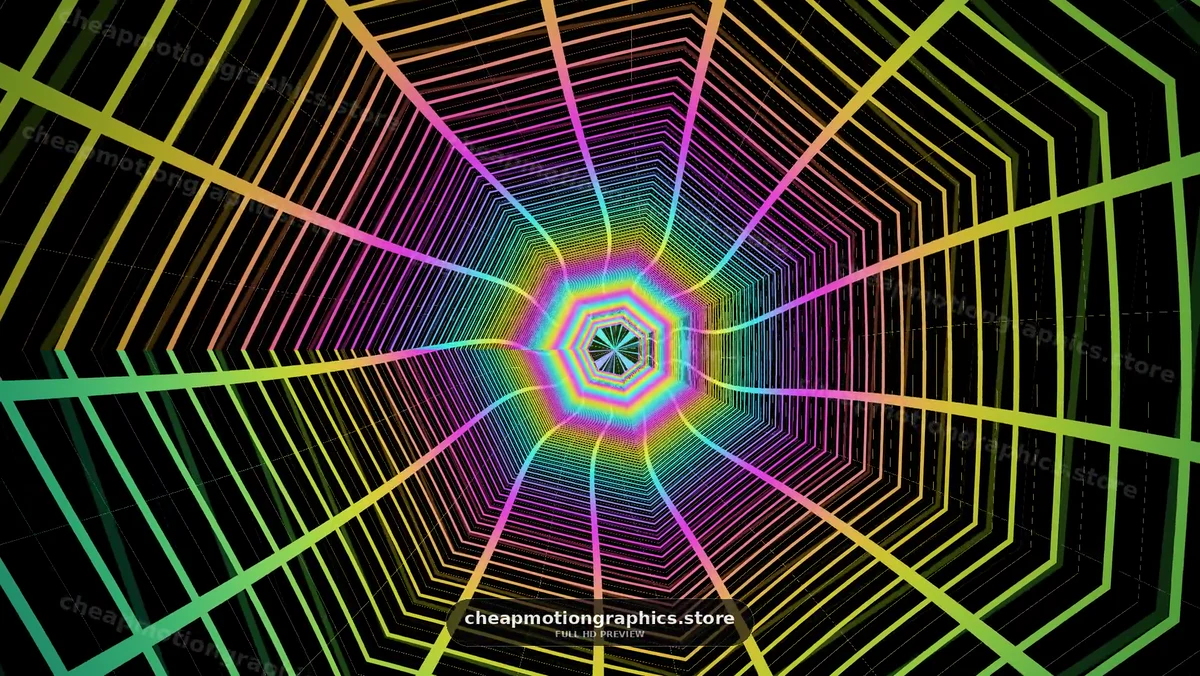 Colorful Geometric Tunnel Animation