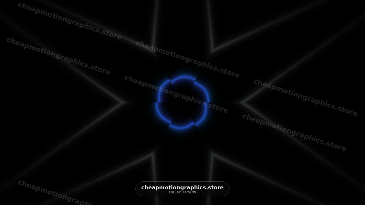 Abstract Green Neon Light Geometry