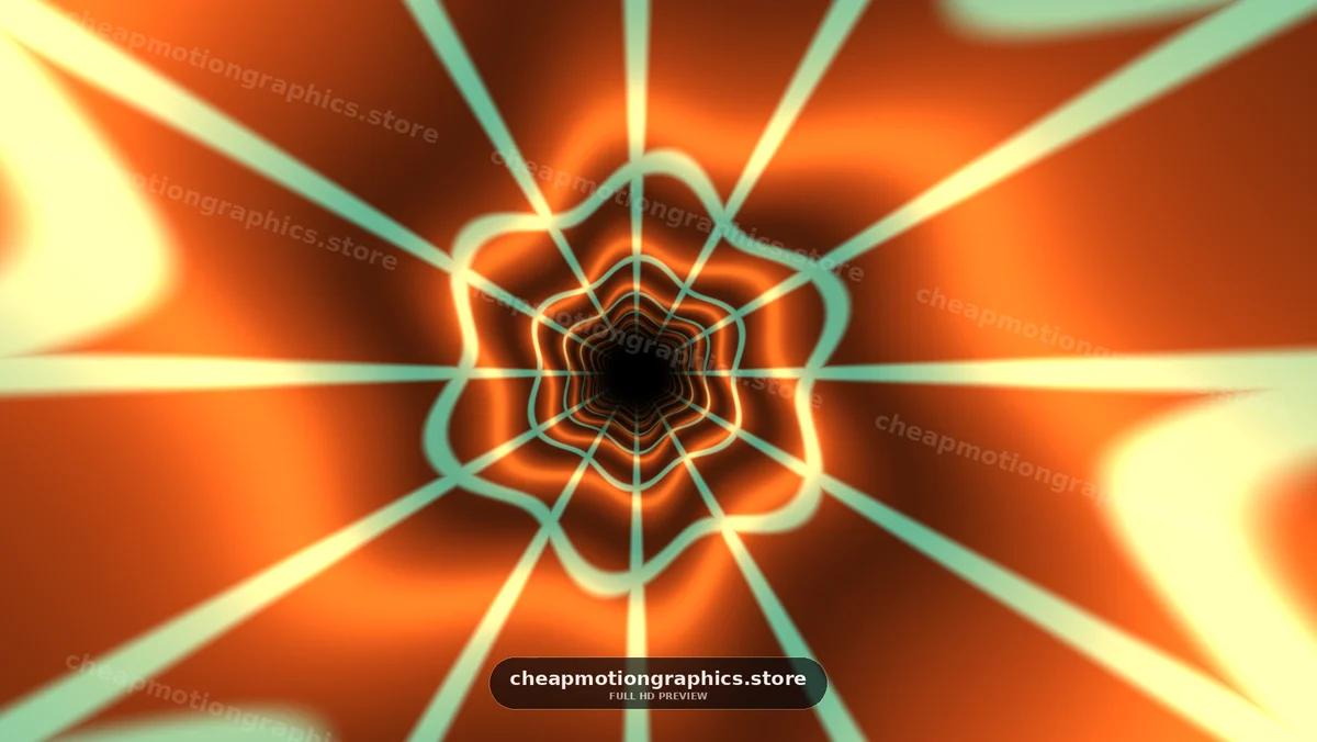 Colorful abstract tunnel with lines and swirls in motion
