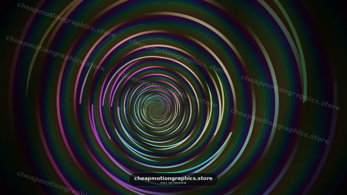 Colorful Concentric Rings in Abstract Motion