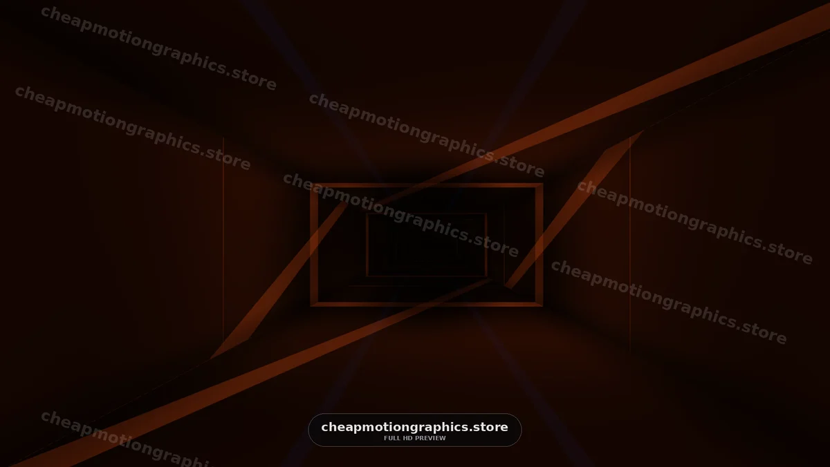 Dark Abstract Tunnel of Nested Geometric Frames
