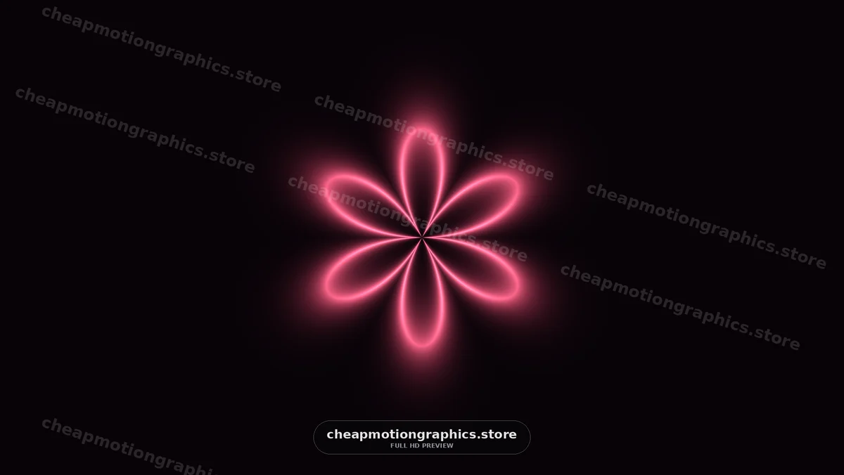 Glowing Pink Six-Petal Light Pattern