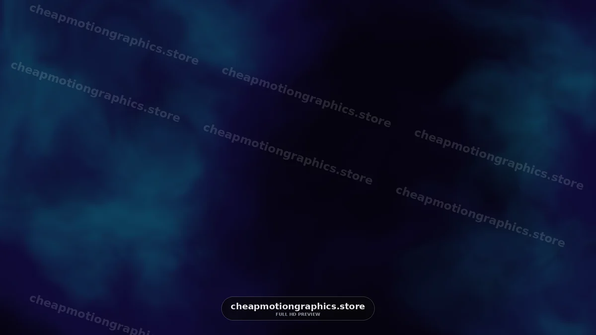 Blue smoke swirls over dark background in motion