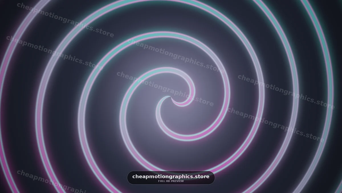 Glowing Neon Spiral on Dark Background